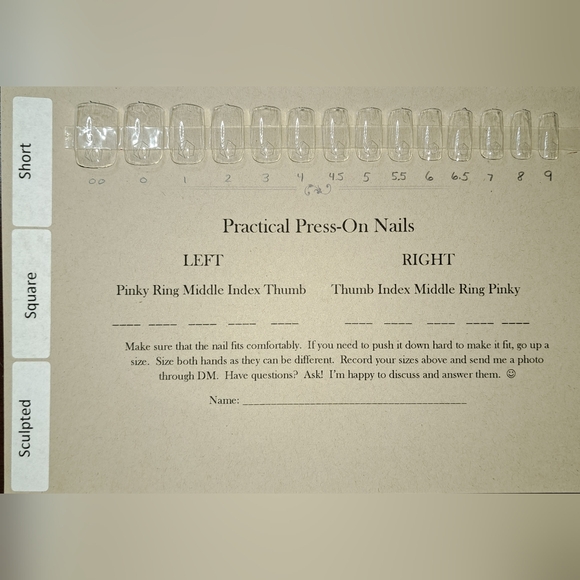 Sizing Kit Apres Gel-x Press On Nails Various Shapes & Lengths - Picture 8 of 12